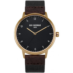 Relógio casual Bem Sherman em aço inoxidável com bracelete metálica e mostrador analógico. Design versátil para uso diário. Modelo WB049BRG. Marca: Bem Sherman.