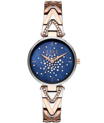 Relógio Grand Palais da marca Elle para Mulher. Mostrador analógico com movimento de quartzo. Caixa e bracelete em aço inoxidável com acabamento prateado. Marca: Elle.