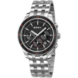 Relógio cronógrafo Breil modelo TW1221 em aço inoxidável com mostrador preto. Caixa de 42 mm com vidro mineral, movimento quartz com indicação de data. Peso aproximado 300 g. Garantia de 3 anos Breil. Caixa da marca não incluída.