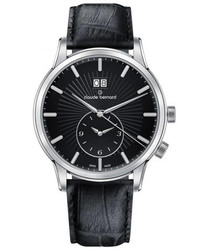 Relógio Claude Bernard Classic 2nd Time Zone com segundo fuso horário. Caixa em aço inoxidável com acabamento em aço, mostrador preto e movimento analógico. Marca: Claude Bernard.