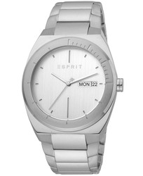 Relógio Esprit em aço inoxidável com mostrador cinzento e design casual, adequado para uso diário. Marca: Esprit. Material: Aço inoxidável. Modelo: ES1G158M0055.