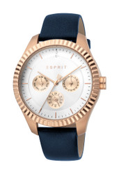 Relógio Esprit de estilo casual com mostrador e bracelete azuis. Modelo ES1L202L0045. Adequado para uso diário. Marca: Esprit