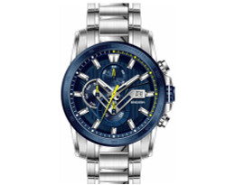 Relógio Heinrichssohn Cancun HS1013C para homem com movimento de quartzo Miyota/Citizen JP15. Funções: segundo fuso horário, taquímetro, dia da semana e data. Caixa e pulseira em aço inoxidável prateado. Resistência à água 10 ATM. Fecho dobrável. Comprimento total aprox. 26 cm. Inclui caixa. Marca: Heinrichssohn.