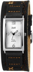 Relógio de senhora Just em aço inoxidável com vidro mineral e bracelete em pele genuína. Resistência à água: 5 ATM. Fecho de fivela em aço inoxidável. Dimensões da caixa: 22 x 34 x 10 mm. Largura da bracelete: 30 mm. Comprimento aproximado da bracelete: 21 cm. Modelo: 10067-005. Marca: Just.