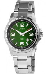 Relógio analógico de 3 ponteiros para Homem da marca Just com movimento de quartzo Miyota. Caixa redonda em aço inoxidável de 43 mm com vidro mineral. Bracelete de elos em aço inoxidável com acabamento mate e polido; largura 22 mm e comprimento ajustável aprox. 24 cm. Fecho desdobrável em aço inoxidável. Mostrador com algarismos árabes e índices em bastão. Ponteiros com revestimento Super-LumiNova para visibilidade no escuro. Marca: Just.