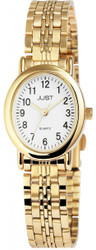 Relógio Just para Mulher em aço inoxidável com acabamento dourado e mostrador clássico. Construção durável adequada para uso diário. Marca: Just.