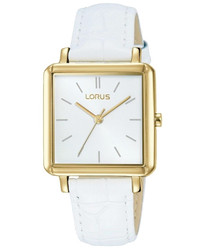 Relógio Lorus By Seiko Classic Lady com movimento quartz. Caixa em aço inoxidável de 28 mm com vidro mineral e mostrador analógico. Bracelete em pele com fecho de fivela. Resistência à água 3 ATM. Inclui caixa e documentos. Marca: Lorus By Seiko.