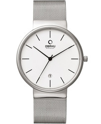 Relógio minimalista com movimento de quartzo e bracelete integrada. Marca Obaku. Modelo V153GDCIMC. Mostrador analógico. Ideal para uso diário e estilo minimalista.