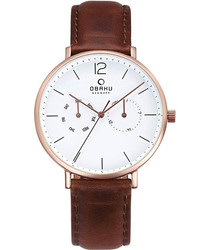 Relógio Obaku modelo V182GMVWRN com design minimalista e mostrador analógico para uso casual. Inclui 1 unidade. Marca: Obaku.