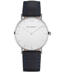 Relógio analógico Paul Hewitt da linha Sailor Line em aço inoxidável com design náutico e bracelete metálica. Movimento quartz e mostrador analógico. Modelo PH-6455224K.