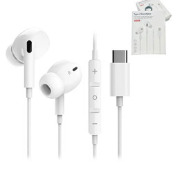 Auriculares de Alta qualidade com Microfone e Subwoofer.Tecnologia de redução de ruído.Stereo 6D Sound Efect traduz numa experiência sonora de ambiente HIFI de alta qualidade.Design Ergonómico geometricamente preparado para encaixar correctamente no ouvido com todos os equipamentos Type-C.