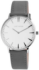 Relógio analógico Just com movimento Miyota GL20. Caixa metálica com vidro mineral. Diâmetro da caixa: 41 mm; espessura: 6 mm. Tampa posterior em aço inoxidável. Bracelete em couro genuíno de 20 mm com fecho de fivela. Resistência à água: 3 ATM. Inclui caixa original. Marca: Just
