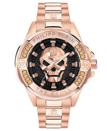 Relógio unissexo The Skull com motivo de crânio. PHILIPP PLEIN. Consulte as imagens para ver detalhes do mostrador e da pulseira.
