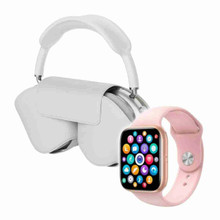 KLACK Pack KWatch 9: Smartwatch KWatch 9 e auriculares Bluetooth de diadema Klack PREMIUM. Smartwatch KWatch 9: relógio inteligente com monitor de frequência cardíaca, medição de pressão arterial, oxigénio no sangue, monitor de sono, podómetro, notificações de chamadas e apps, reprodução de música via Bluetooth, NFC, carregamento sem fios, calendário, alarme, recordatórios, temporizador, assistente de voz Siri, resistência a salpicos (não é apto para nadar). Suporta vários idiomas. Tamanho do ecrã aprox. 2.19"; compatível com correias 42/44/45/49 mm. Auriculares Bluetooth Klack PREMIUM: Bluetooth 5.0, microfone integrado, autonomia até 10 h de conversação e 25 h de reprodução, bateria polímero de lítio 500 mAh, alcance até 10 m, compatíveis com iOS e Android, design ergonómico e estojo de transporte. Marca: KLACK.