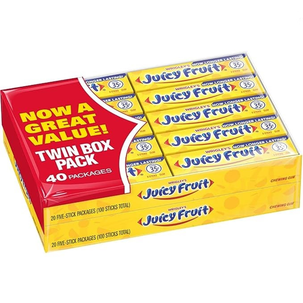 Wrigley juicy fruit original chewing gum bulk pack 40 ct