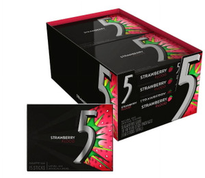 5 Gum Strawberry Flood Sugar-Free, 15 Sticks (10 Pack) 5 Gum Strawberry Flood Sugar-Free, 15 Sticks (10 Pack)