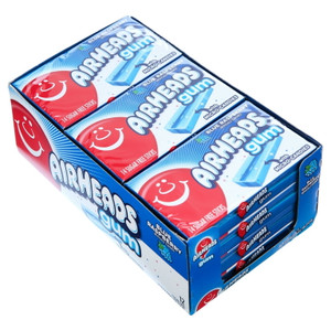 Airheads Sugar-Free Gum with Micro-Candies - Blue Raspberry, 14 Sticks (12 Pack) Airheads Sugar-Free Gum with Micro-Candies - Blue Raspberry, 14 Sticks (12 Pack)