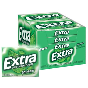 Extra Spearmint Sugar-Free Gum, 15 Sticks (10 Pack) Extra Spearmint Sugar-Free Gum, 15 Sticks (10 Pack)