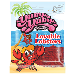 Yumy Yumy Lovable Lobsters Gummy Candy (12 Pack of 4 oz. Bags) Yumy Yumy Lovable Lobsters Gummy Candy (12 Pack of 4 oz. Bags)