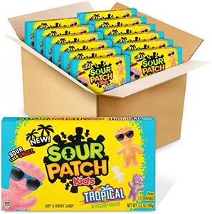 Sour Patch Kids Tropical Flavor, 3.5 oz Theater Boxes (12 Pack) Sour Patch Kids Tropical Flavor, 3.5 oz Theater Boxes (12 Pack)