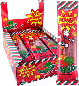 Sour Power Straws Watermelon, 9 Straws (24 Pack) Sour Power Straws Watermelon, 9 Straws (24 Pack)