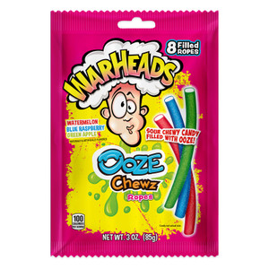 Warheads Ooze Chewz Ropes, 3 oz (Pack of 12) Warheads Ooze Chewz Ropes, 3 oz (Pack of 12)
