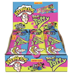 Warheads Sour! Taffy 2-in-1 Chewy Bar (Pack of 24) Warheads Sour! Taffy 2-in-1 Chewy Bar (Pack of 24)