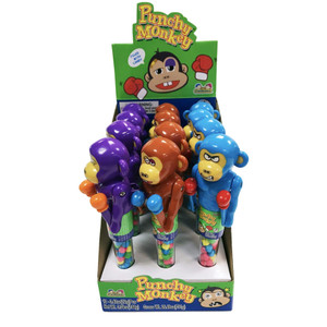 KIDSMANIA Punchy Monkey Candy Dispenser (Pack of 12) KIDSMANIA Punchy Monkey Candy Dispenser (Pack of 12)