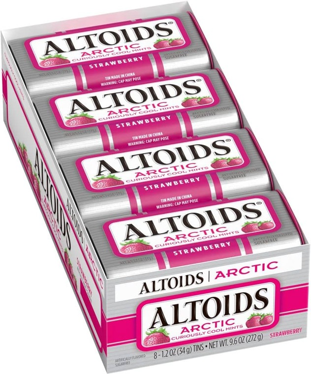 Altoids Arctic Strawberry Sugar-Free, 1.2 oz (8 Pack)