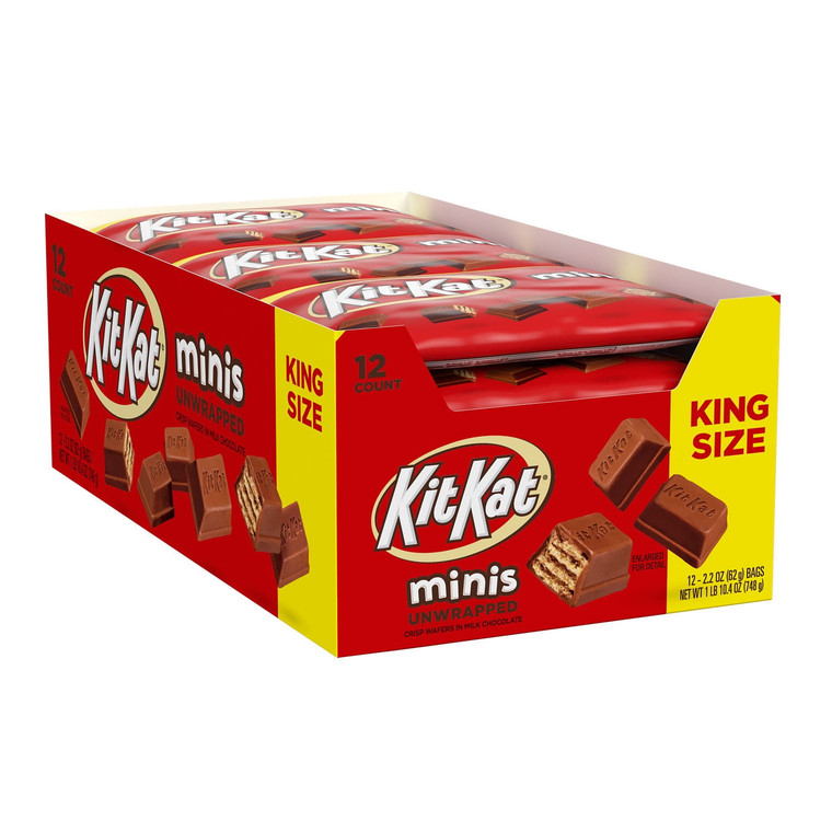 Kit Kat Minis King Size Milk Chocolate, 2.2 oz (12 Pack)