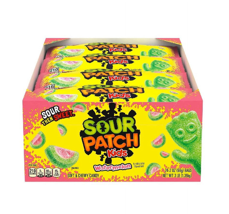 Sour Patch Kids Watermelon, 2 oz (24 Pack)
