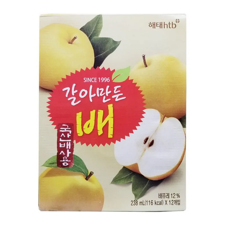 Haitai Crushed Pear Juice, 238 mL Cans (12 Pack)