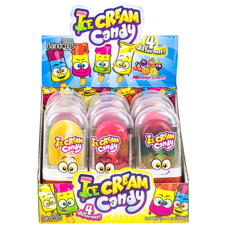 Raindrops Ice Cream Candy Pops, 12 Pack