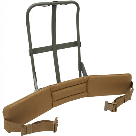 Tactical Tailor Super Belt in Coyote Brown mounted on an ALICE frame