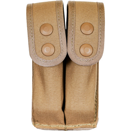 LE Pistol Mag Pouch Double Vertical Coyote Brown Front