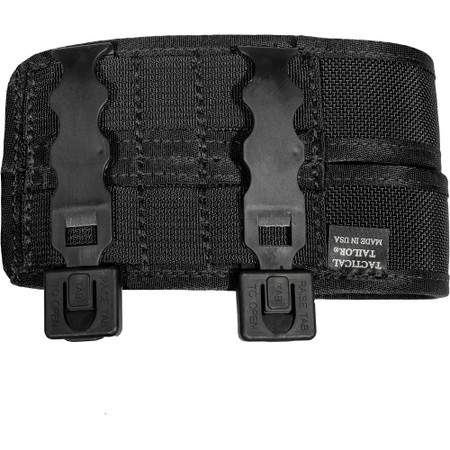 LE Pistol Mag Pouch Double Horizontal Black Back