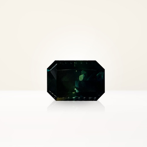 2.21 ct Radiant Australian Parti Green Sapphire - Nolan and Vada