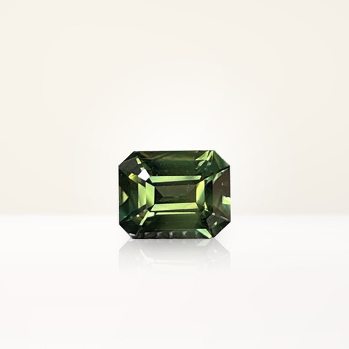 1.22 ct Emerald Cut Australian Parti Green Sapphire - Nolan and Vada