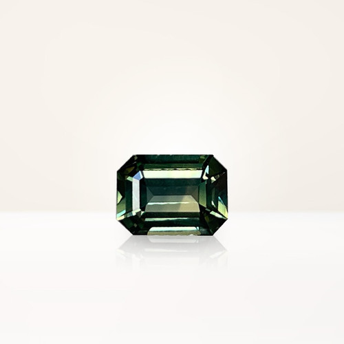 1.00 ct Emerald Cut Australian Parti Green Sapphire - Nolan and Vada