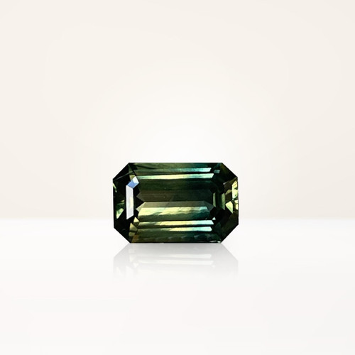 1.10 ct Emerald Cut Australian Parti Teal Sapphire - Nolan and Vada