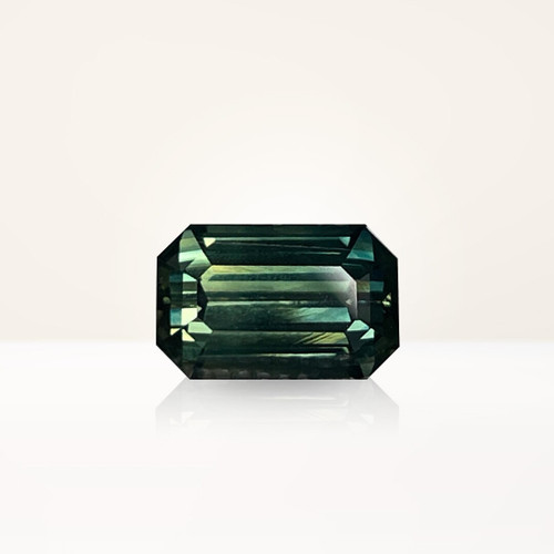 2.72 ct Emerald Cut Australian Parti Teal Sapphire - Nolan and Vada