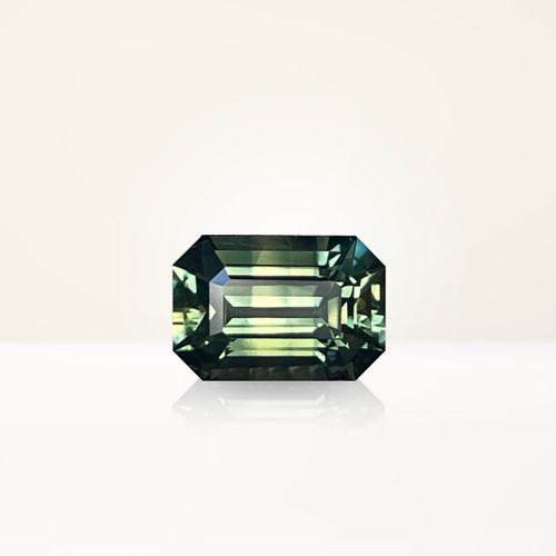 1.84 ct Emerald Cut Australian Parti Teal Sapphire - Nolan and Vada