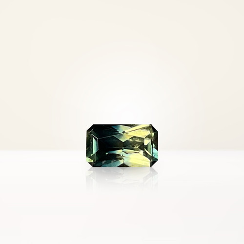 0.60 ct Radiant Australian Parti Teal Sapphire - Nolan and Vada