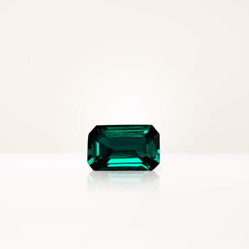 0.48 ct Emerald Cut Green Lab Emerald - Nolan and Vada