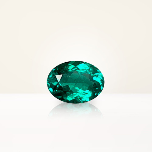 1.14 ct Oval Green Lab Emerald - Nolan and Vada