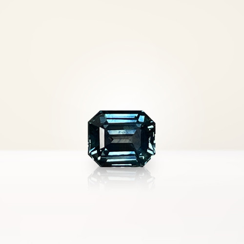 0.96 ct Emerald Cut Montana Teal Sapphire - Nolan and Vada