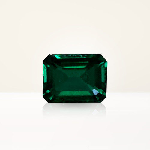 2.14 ct Emerald Cut Green Lab Emerald - Nolan and Vada