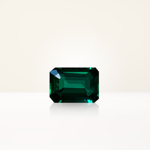 0.88 ct Emerald Cut Green Lab Emerald - Nolan and Vada