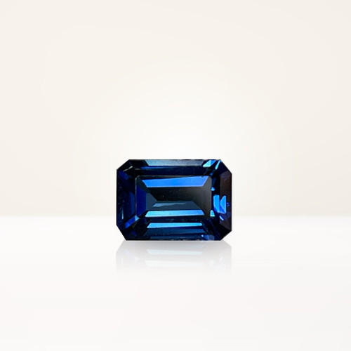 1.31 ct Emerald Cut Blue Lab Sapphire - Nolan and Vada