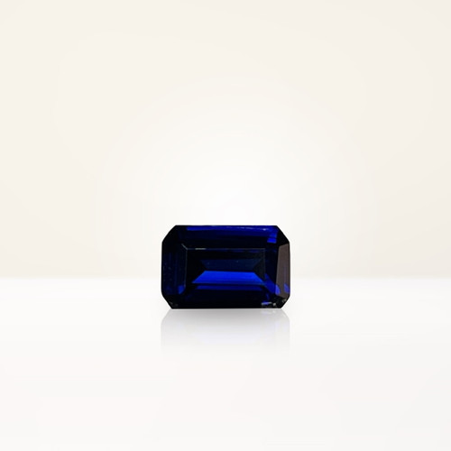 0.65 ct Emerald Cut Blue Lab Sapphire - Nolan and Vada